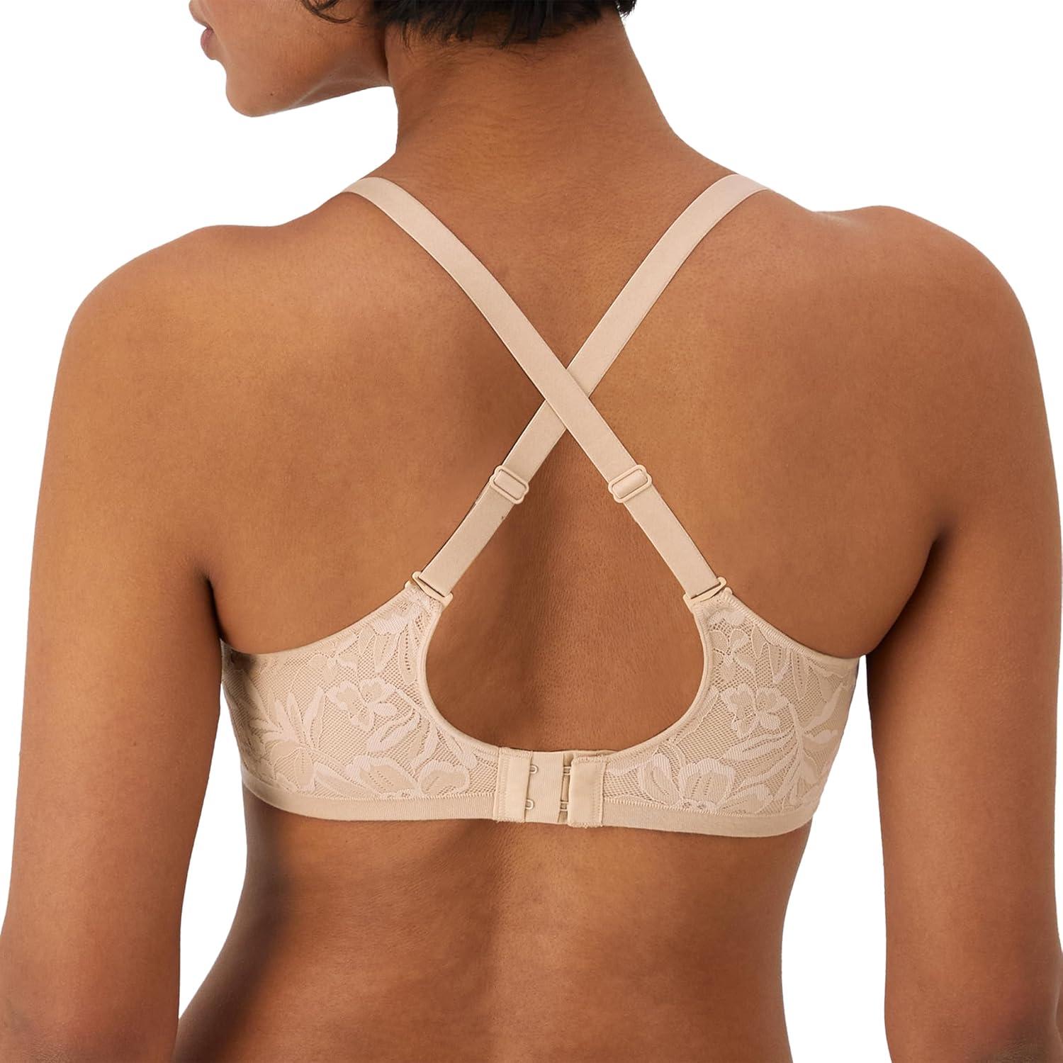 imageBali Womens Breathe Modal TShirt Bra Breathable Lightweight Underwire Bra Convertible StrapsAlmond