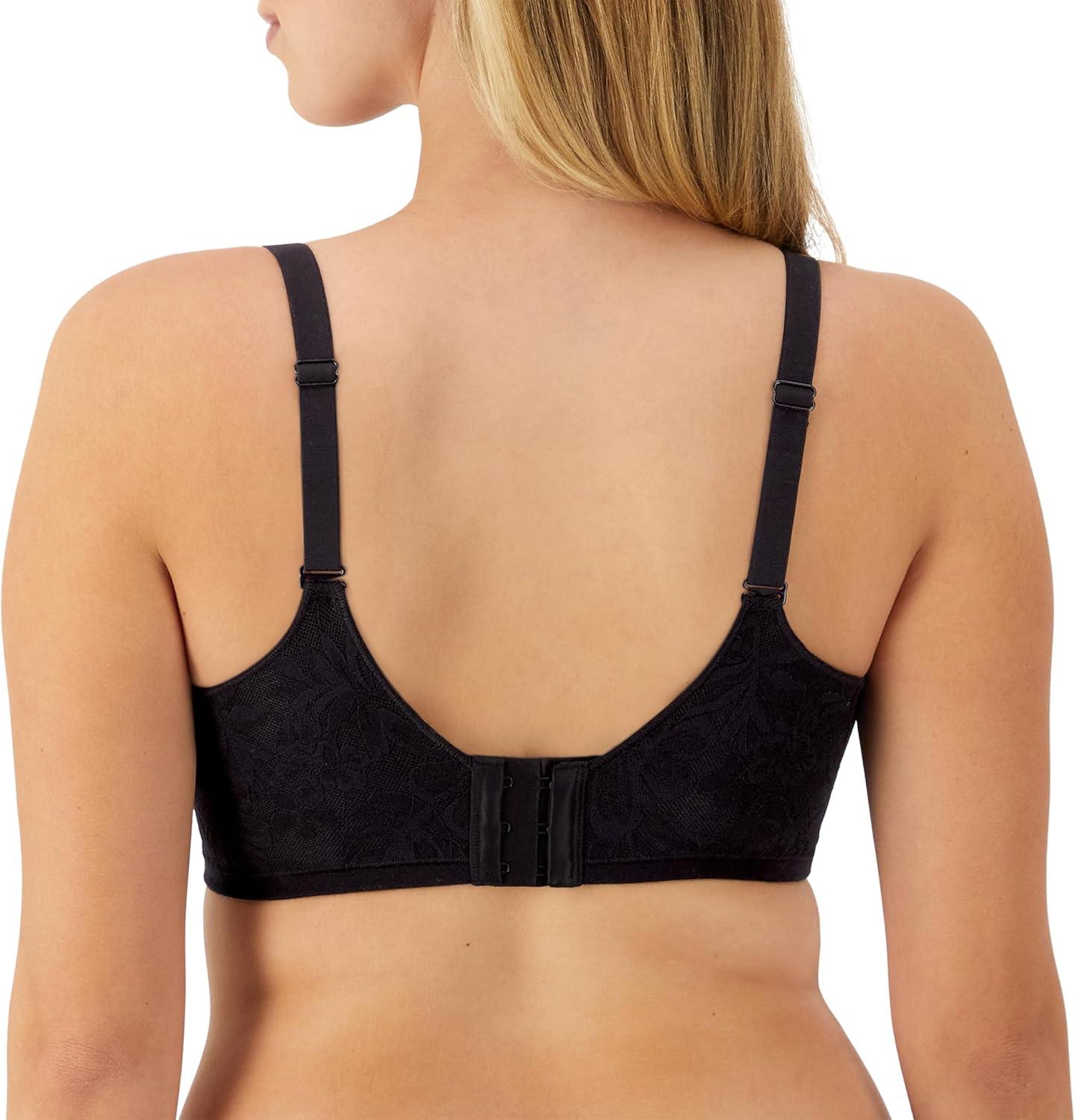 imageBali Womens Breathe Modal TShirt Bra Breathable Lightweight Underwire Bra Convertible StrapsBlack