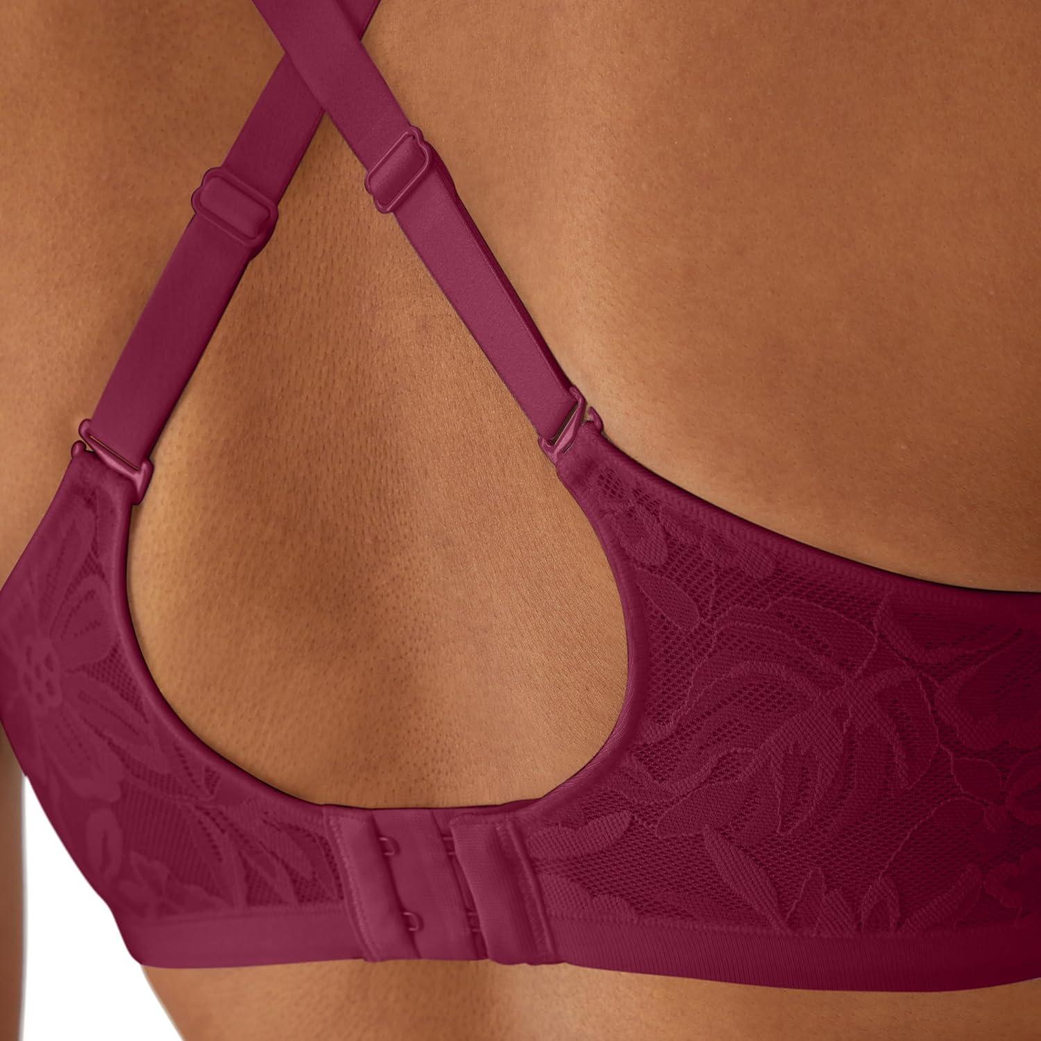 imageBali Womens Breathe Modal TShirt Bra Breathable Lightweight Underwire Bra Convertible StrapsDeep Cerise