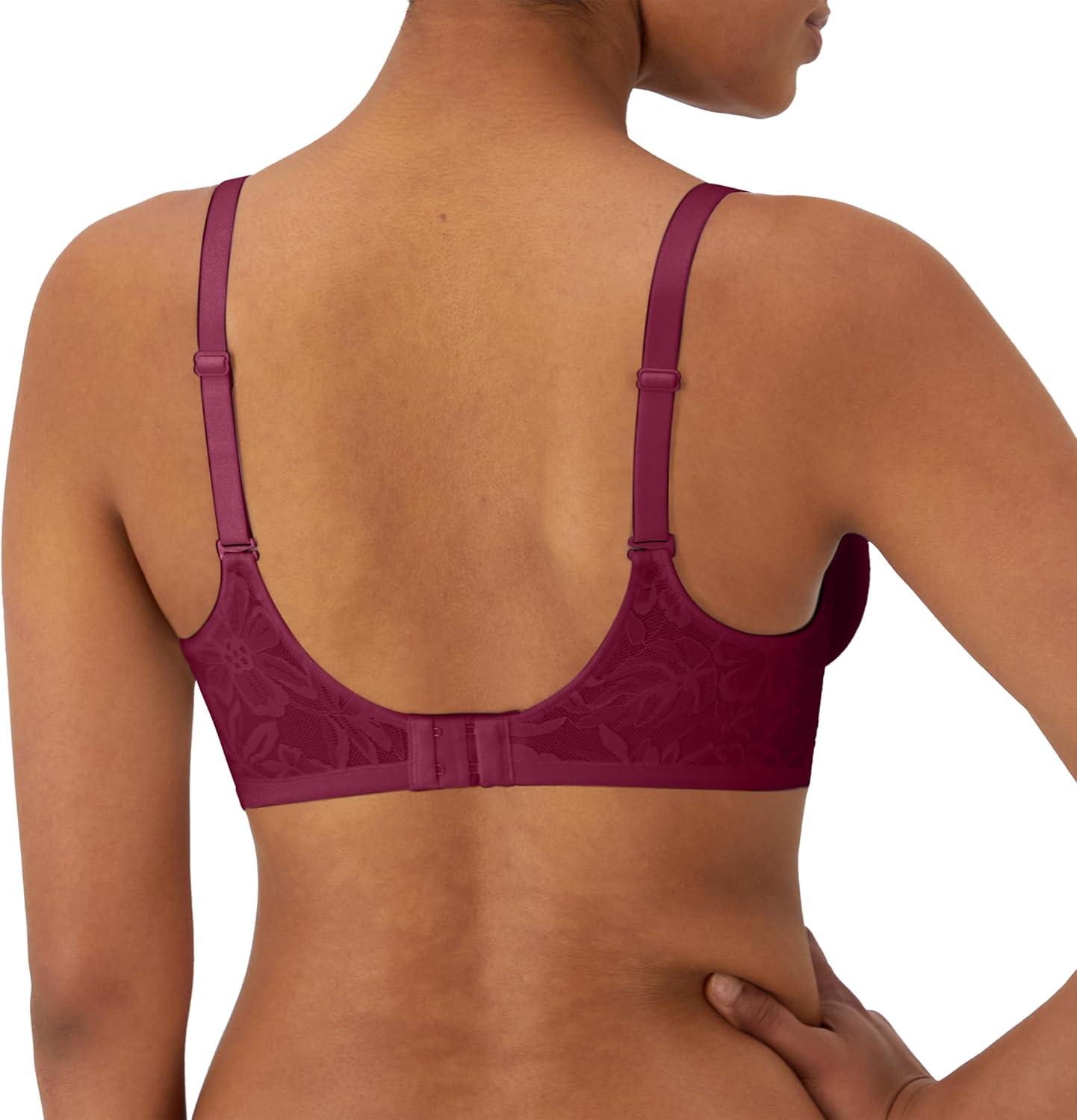 imageBali Womens Breathe Modal TShirt Bra Breathable Lightweight Underwire Bra Convertible StrapsDeep Cerise