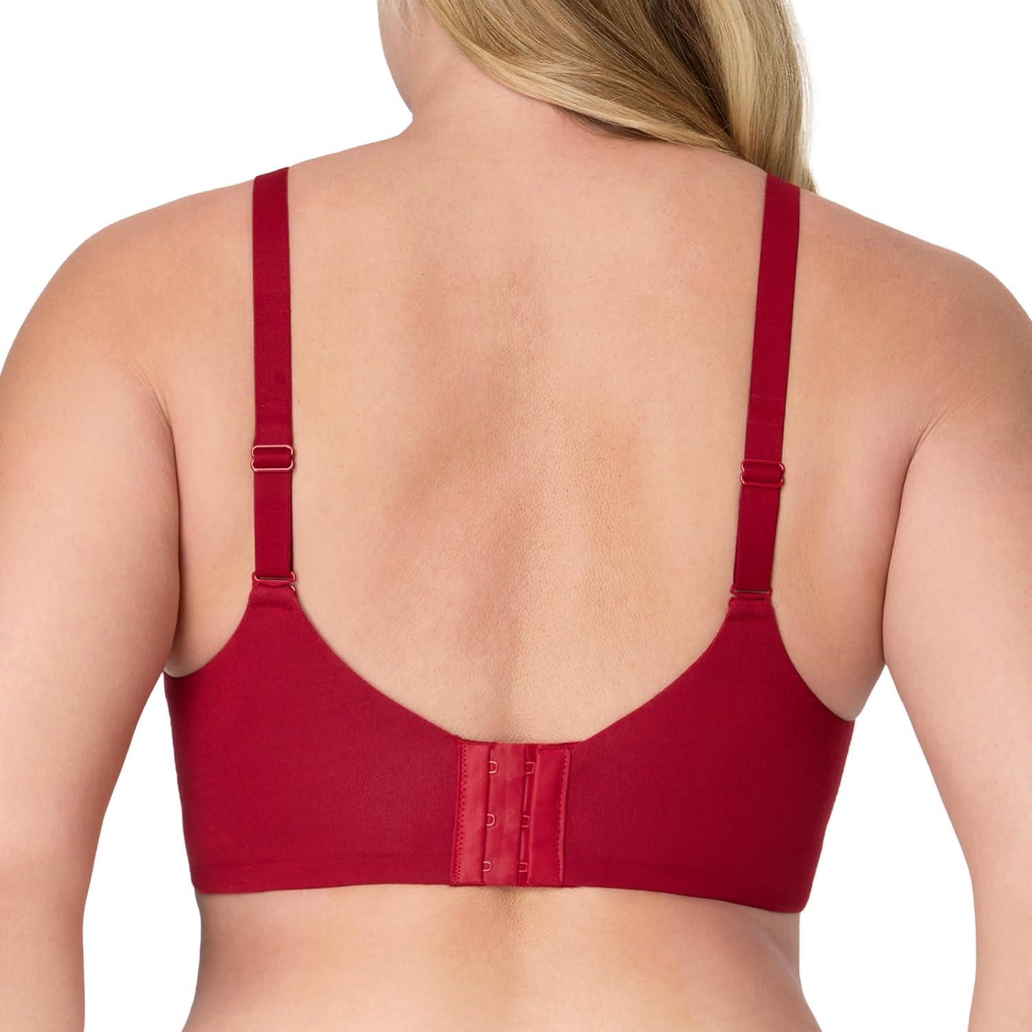 imageBali Womens Breathe Modal TShirt Bra Breathable Wireless Bra FullCoverage Convertible BraRosy Red