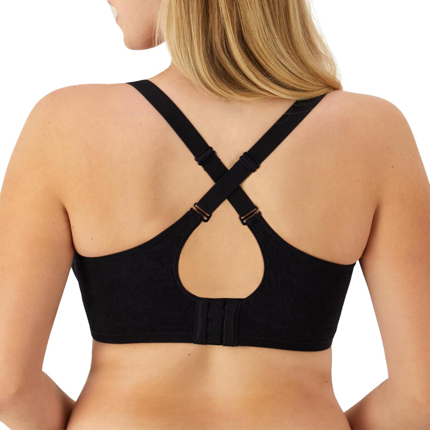 imageBali Womens Breathe Underwire Bra Cotton Modal Lightly Lined Bra Full Coverage Breathable Convertible StrapsBlackAlmond Lining