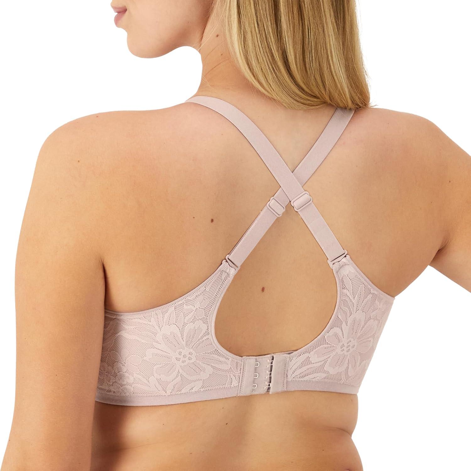 imageBali Womens Breathe Underwire Bra Cotton Modal Lightly Lined Bra Full Coverage Breathable Convertible StrapsGloss