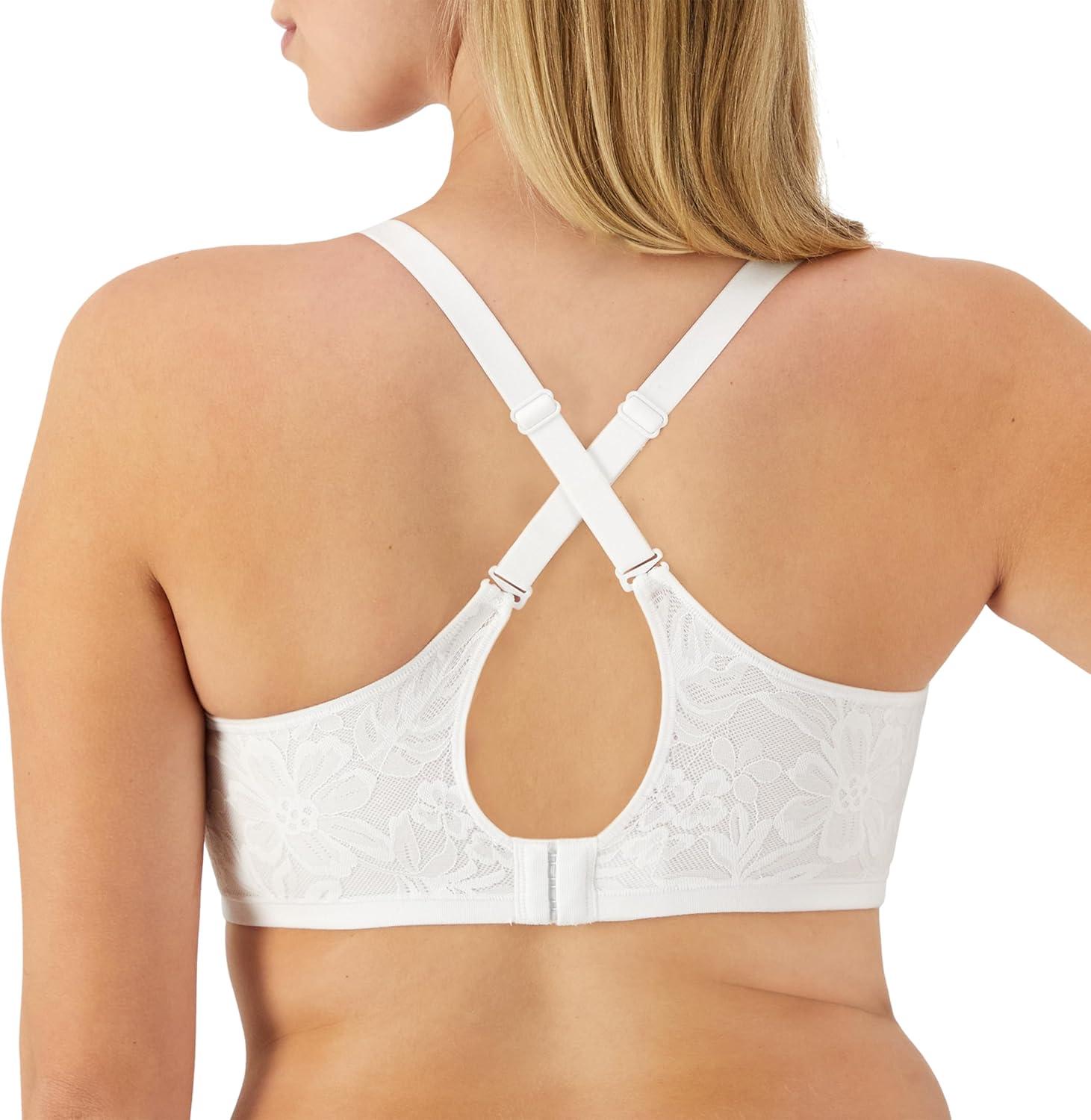 imageBali Womens Breathe Underwire Bra Cotton Modal Lightly Lined Bra Full Coverage Breathable Convertible StrapsWhite