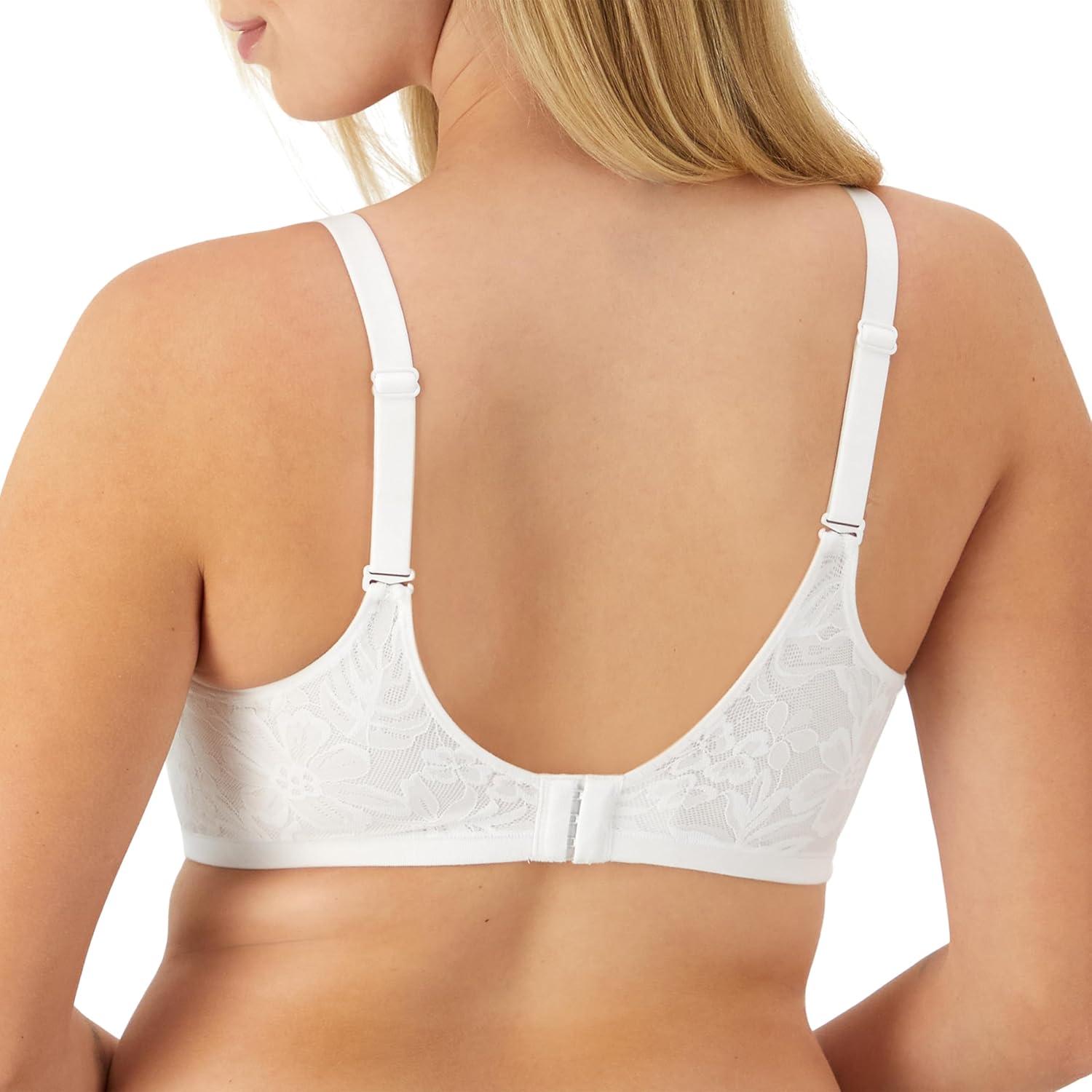 imageBali Womens Breathe Underwire Bra Cotton Modal Lightly Lined Bra Full Coverage Breathable Convertible StrapsWhite