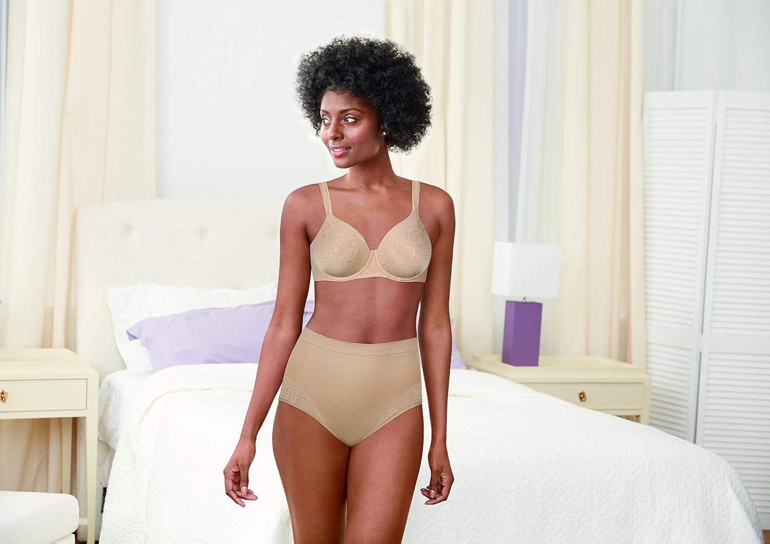 imageBali Womens Comfort Revolution Firm Control Shapewear Brief Fajas Cool Comfort 2Pack DF0048Hush Pink