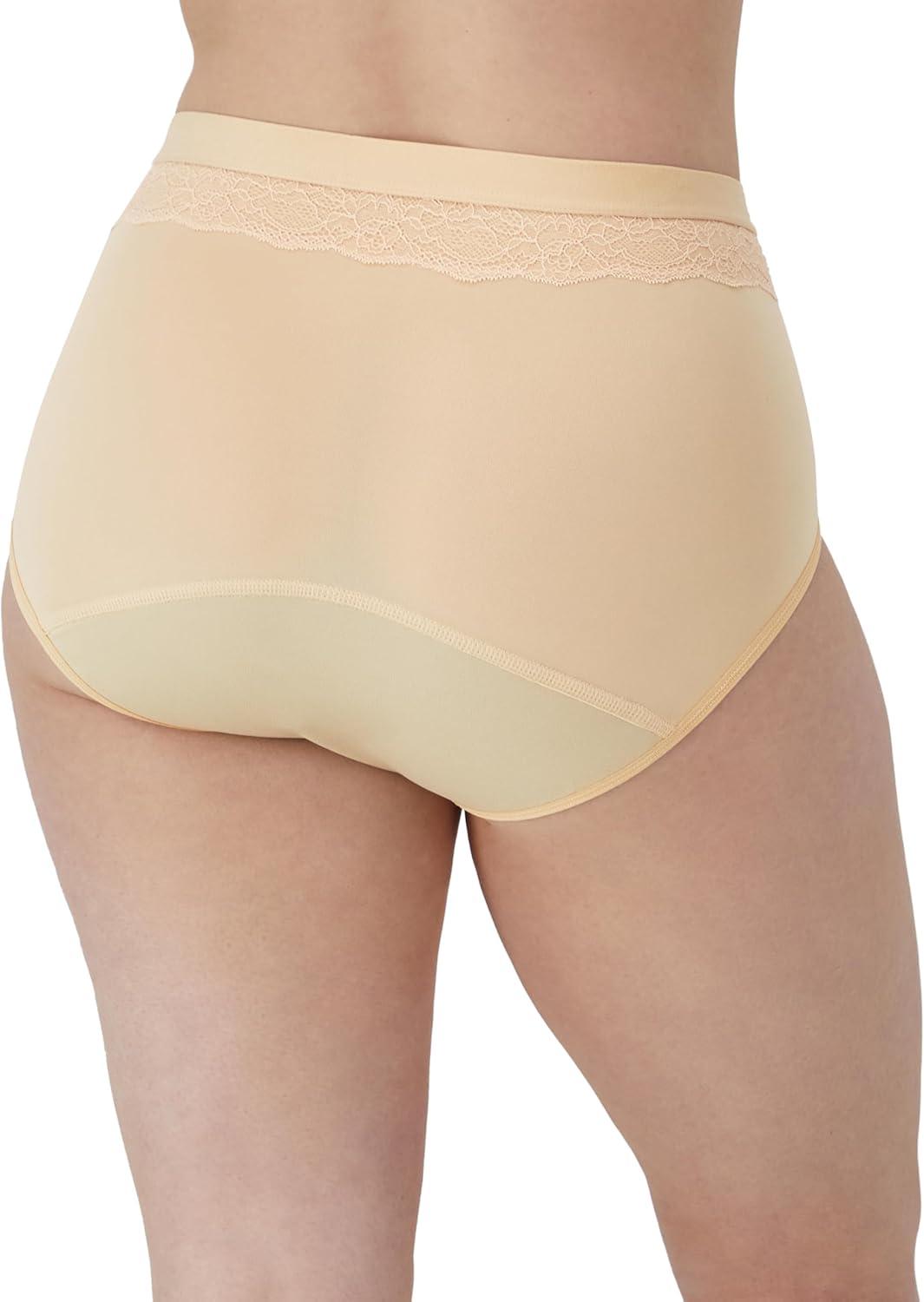 imageBali Womens Light Leak Period Protection Brief Reusable Period Underwear Womens Absorbent Brief PantySoft Taupe