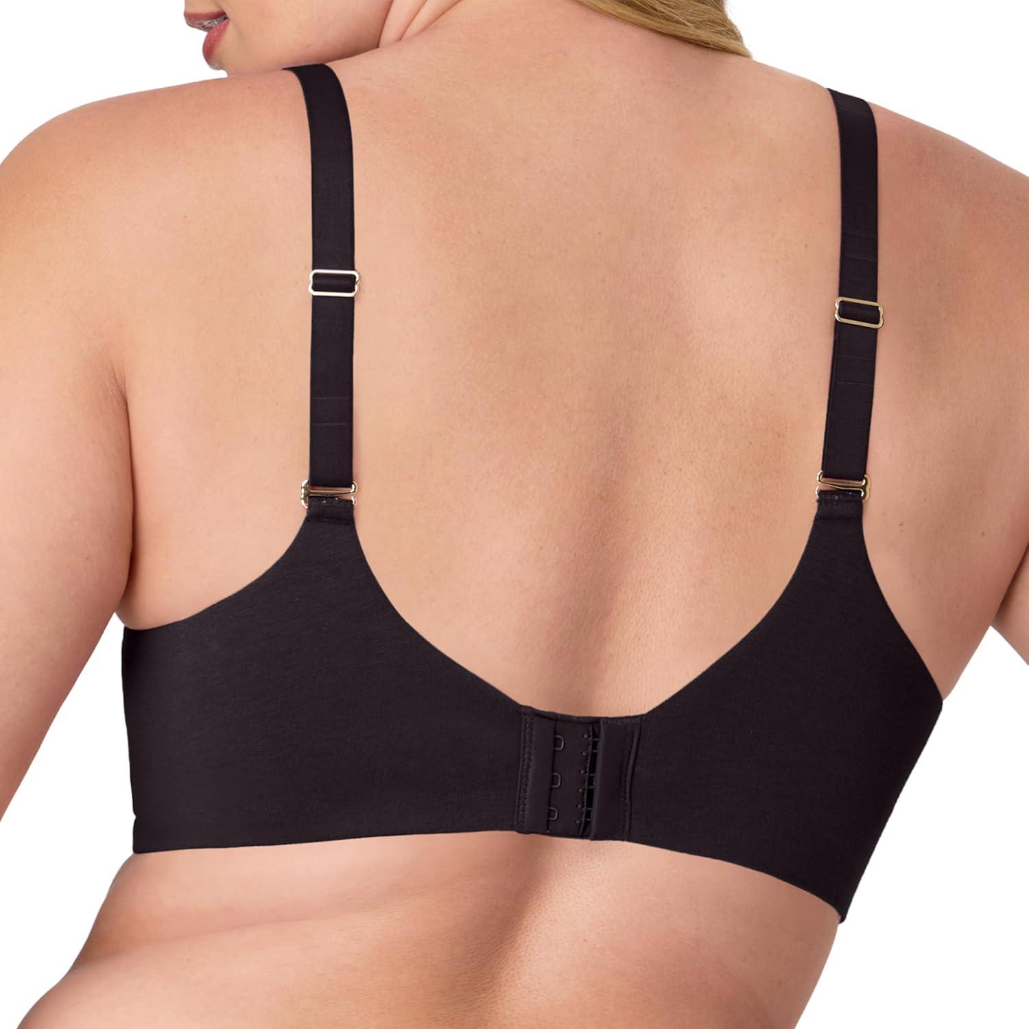 imageBali Womens Underwire Bra Cotton Collection 2ply Underwire Bra MoistureWicking Full Coverage Convertible StrapsBlack