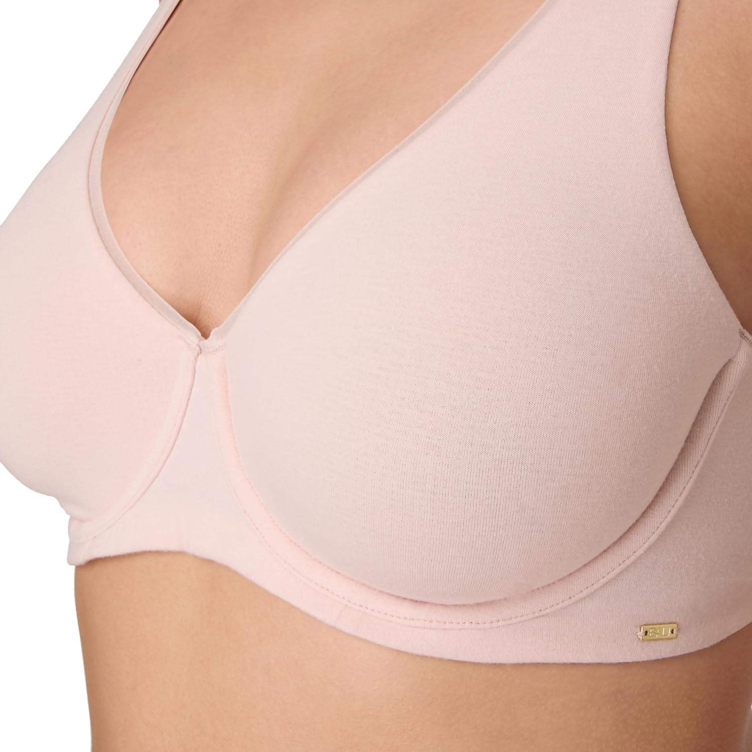 imageBali Womens Underwire Bra Cotton Collection 2ply Underwire Bra MoistureWicking Full Coverage Convertible StrapsLight Buff