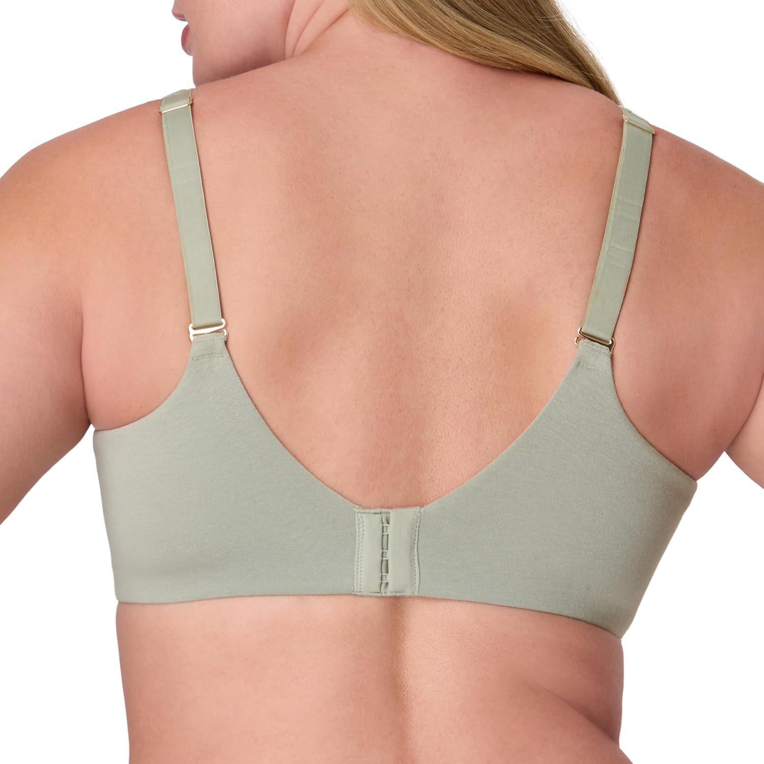 imageBali Womens Underwire Bra Cotton Collection 2ply Underwire Bra MoistureWicking Full Coverage Convertible StrapsSeagrass Green