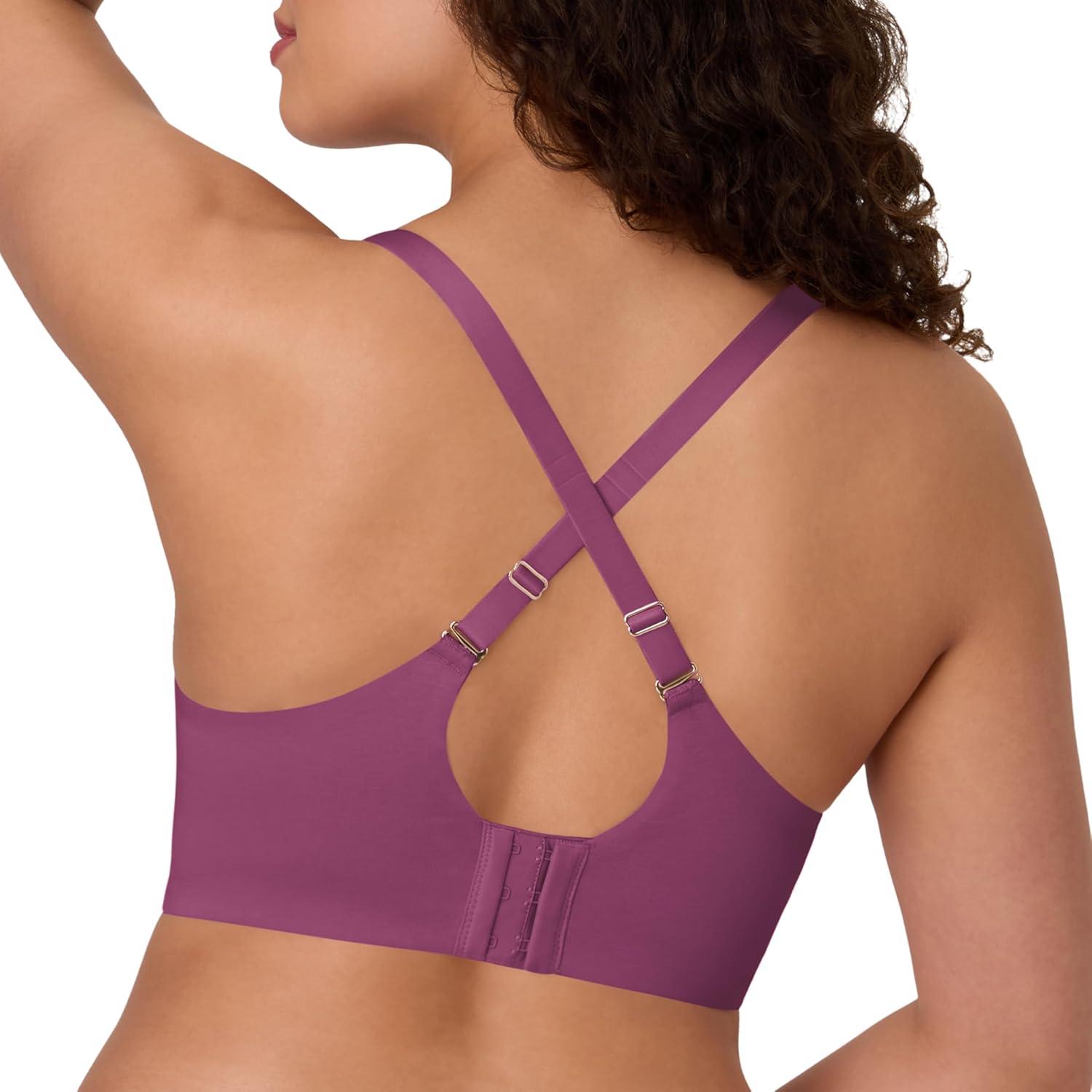 imageBali Womens Wireless Bra Cotton Collection FullCoverage Bra for Women MoistureWicking Convertible StrapsMauve Mood