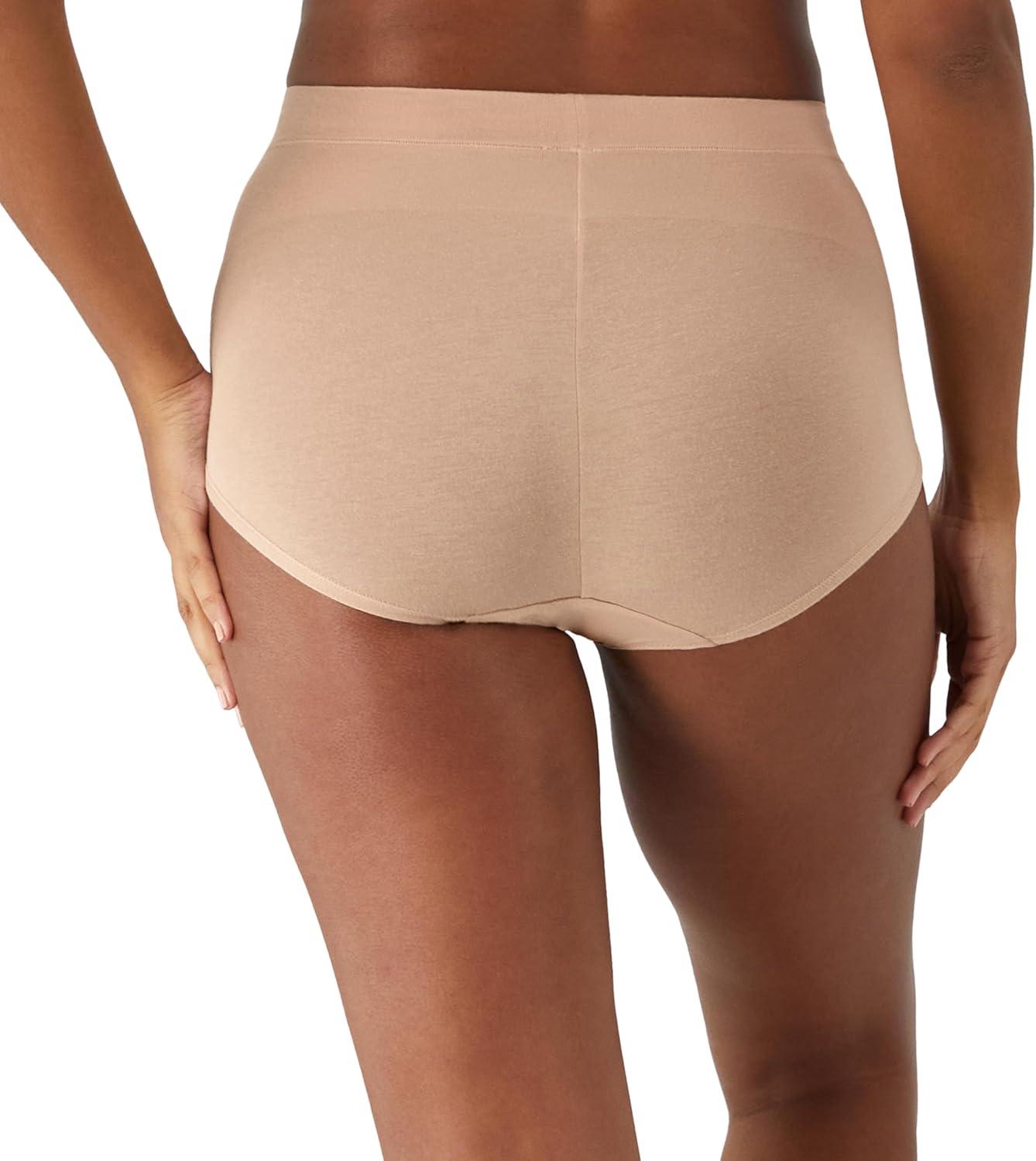 imageBali womens Breathe Lace Shaping Brief Breathable Modal Firm Control Shapewear Panty 2packAlmondAlmond