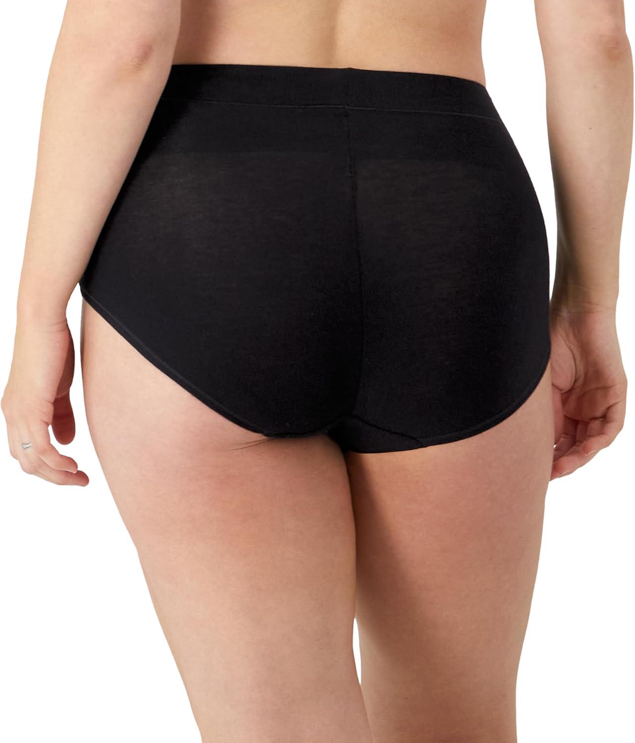 imageBali womens Breathe Lace Shaping Brief Breathable Modal Firm Control Shapewear Panty 2packBlack LaceBlack Lace