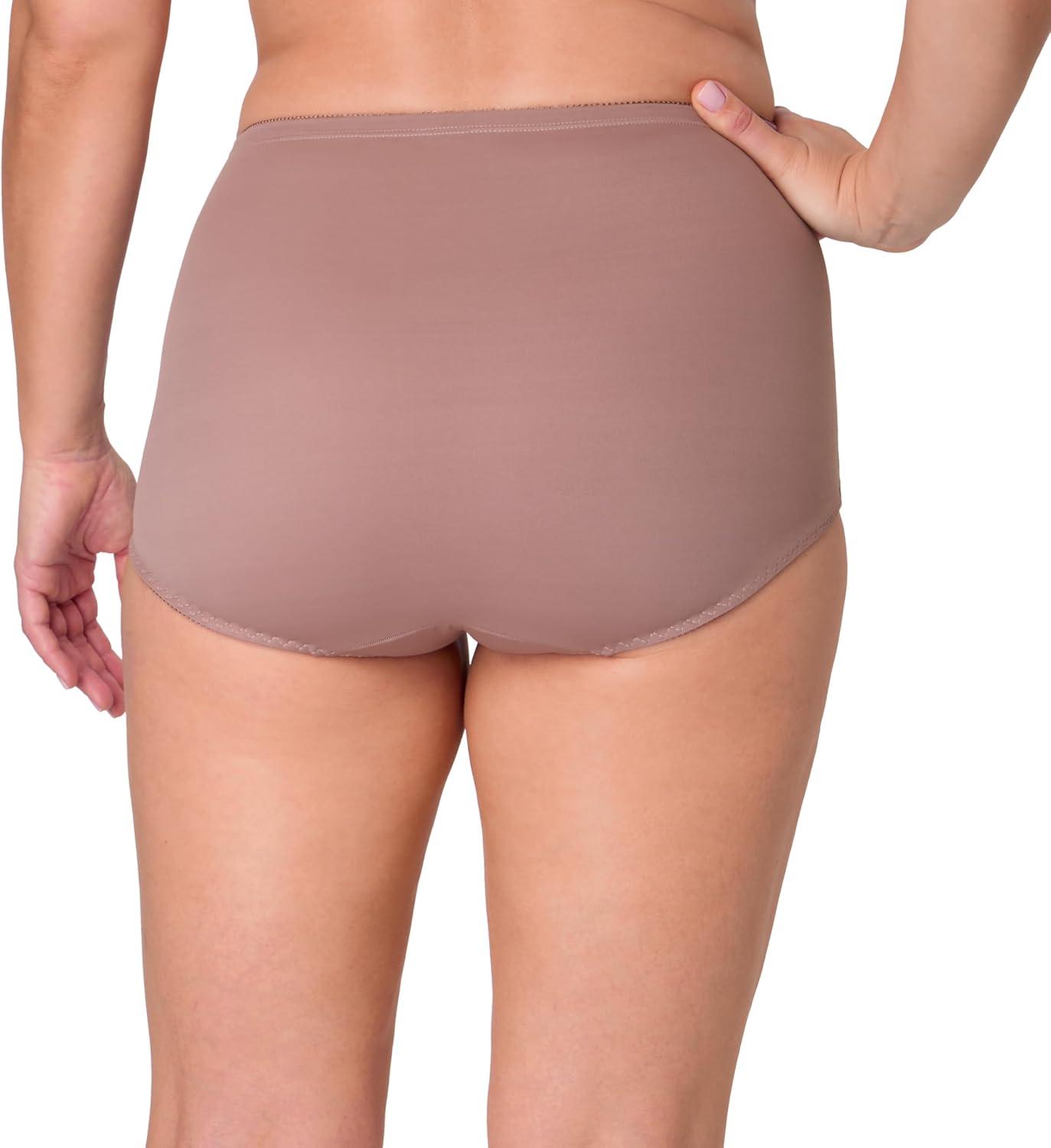 imageBali womens Firmcontrol Shapewear Brief Pack Shaping Brief With Tummy Control 2packGlossMocha Velvet
