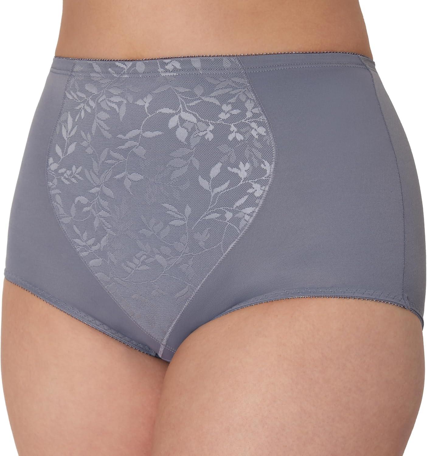 imageBali womens Firmcontrol Shapewear Brief Pack Shaping Brief With Tummy Control 2packShale Tile GreyPurple Iris