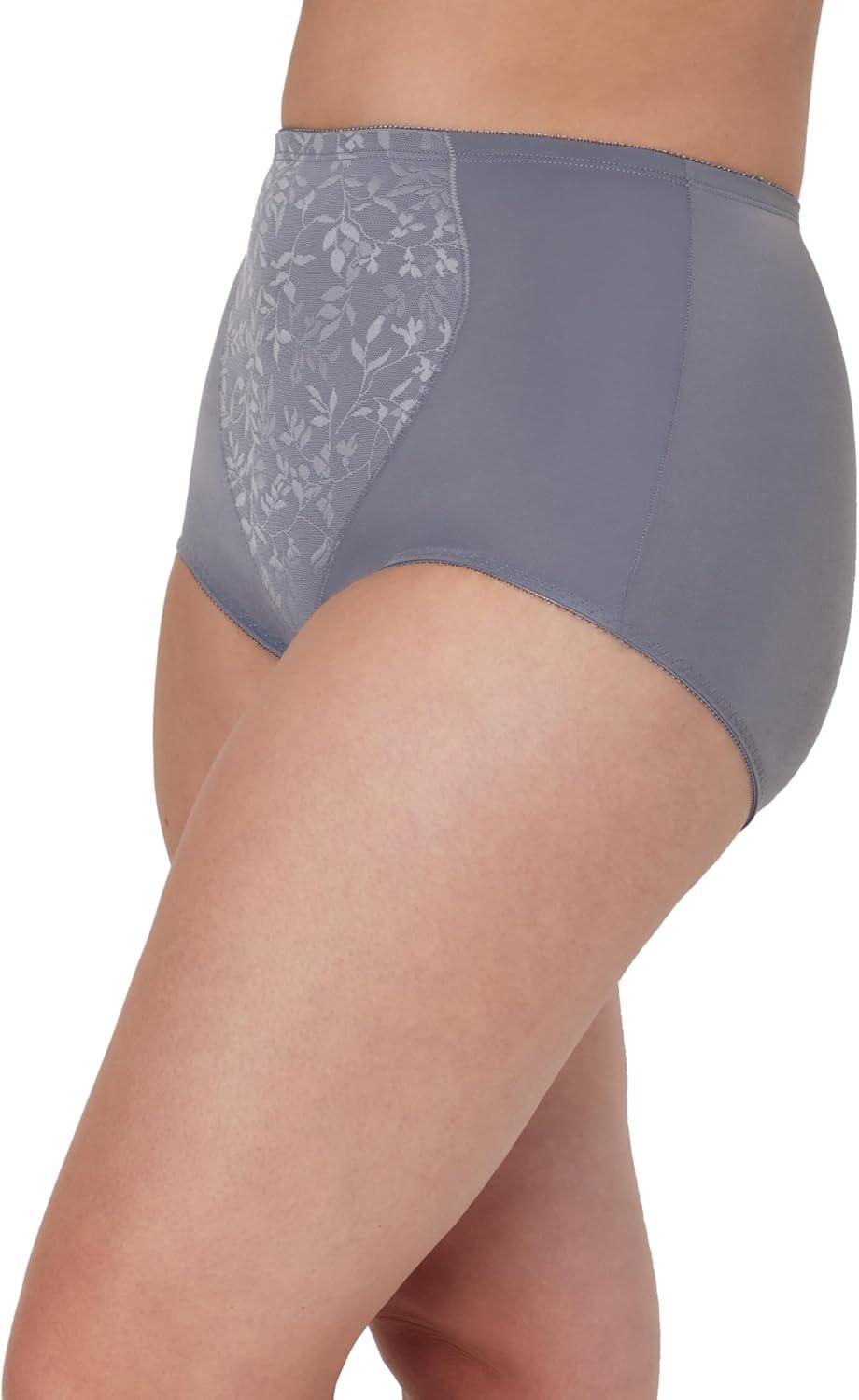 imageBali womens Firmcontrol Shapewear Brief Pack Shaping Brief With Tummy Control 2packShale Tile GreyPurple Iris