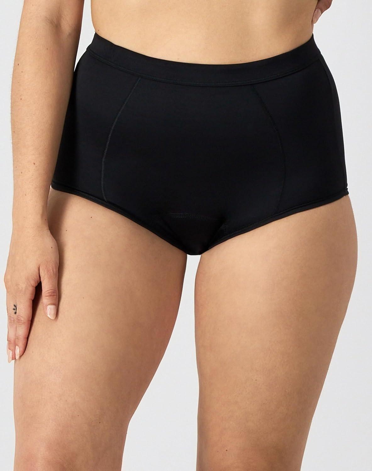imageBali womens Shaping Brief With Light Leak Protection Firm Control Shapewear Panties 2packBlackBlack