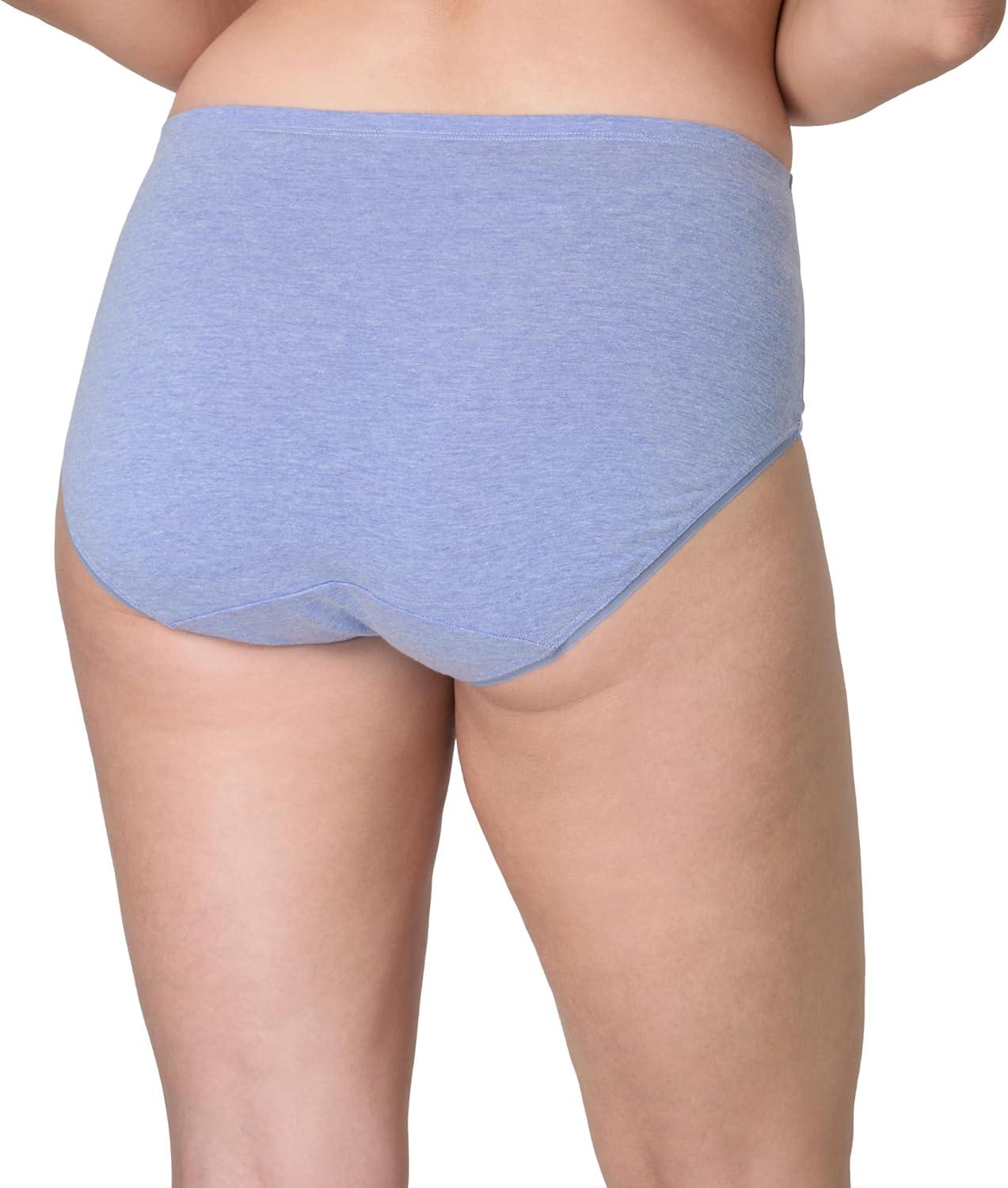 imageBali womens Underwear Hipster Pack Lux Cotton Essentials Hipster Underwear Moisturewicking Tummy Control 3packTropical Sand HeatherSeagrass GreenScenic Blue Heather