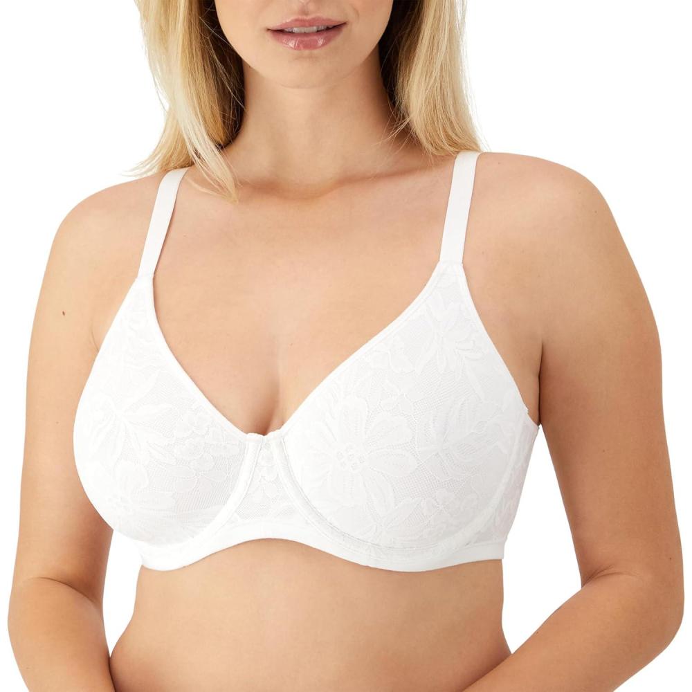 imageBali Womens Breathe Underwire Bra Cotton Modal Lightly Lined Bra Full Coverage Breathable Convertible StrapsWhite