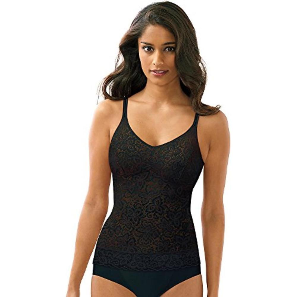 imageBali Womens Shapewear Firm Control Lace N Smooth Shaping Cami Fajas DF8L12Black