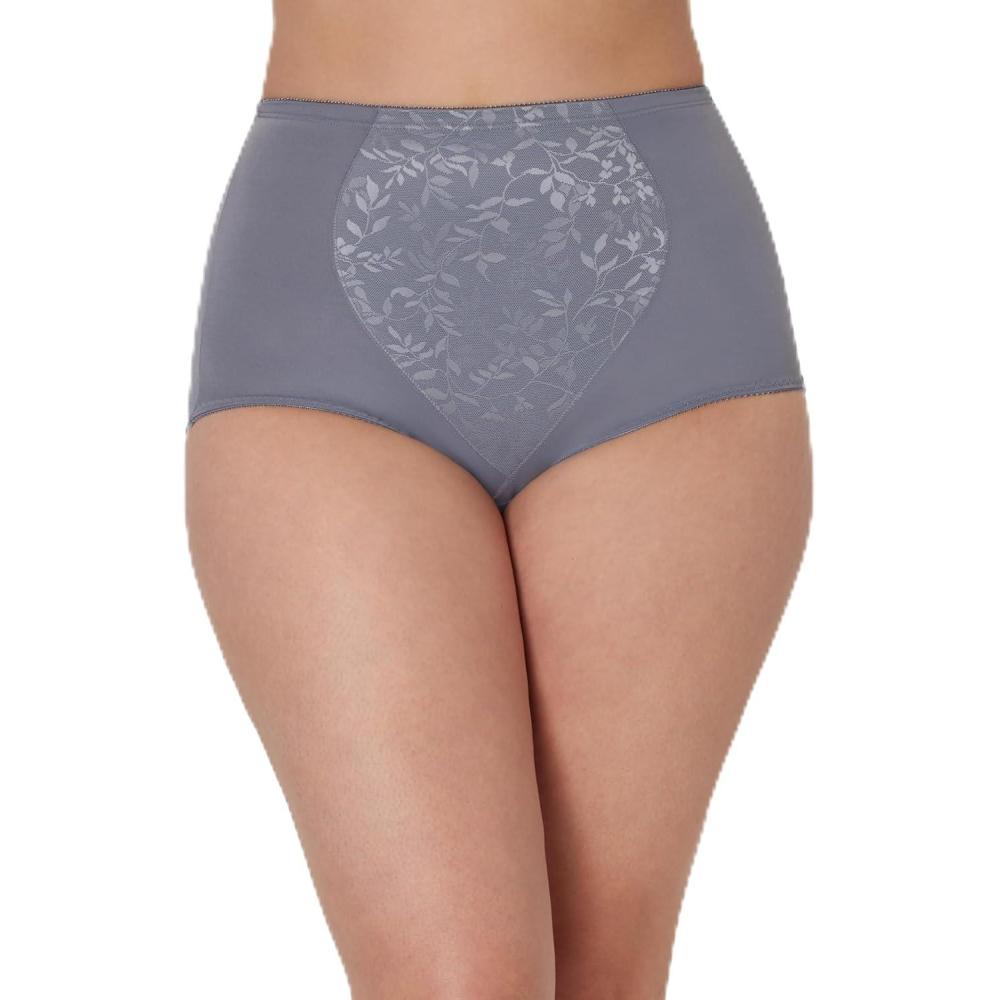 imageBali womens Firmcontrol Shapewear Brief Pack Shaping Brief With Tummy Control 2packShale Tile GreyPurple Iris