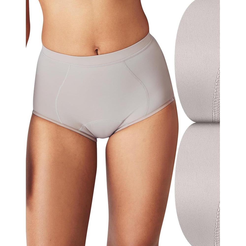 imageBali womens Shaping Brief With Light Leak Protection Firm Control Shapewear Panties 2packEvening BlushEvening Blush
