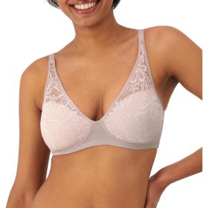 Bali Women’s Breathe Modal T-Shirt Bra, Breathable Wireless Bra, Full-Coverage Convertible Bra(Gloss)