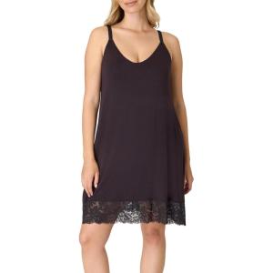 Bali Women’s Nightgown Chemise, Breathe Lace-Trim Nightgowns for Women with Adjustable Straps, Breathable Chemise Gown(Black)