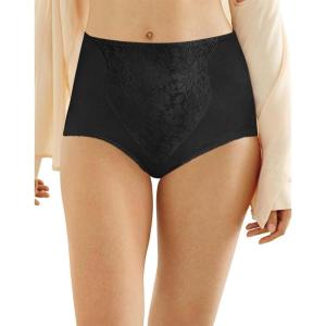 Bali Women’s Shapewear Double Support Light Control Brief with Lace Fajas 2-Pack DFX372(Black/Black)