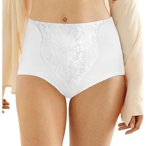 Bali Women’s Shapewear Double Support Light Control Brief with Lace Fajas 2-Pack DFX372(White Garment/White Garment)