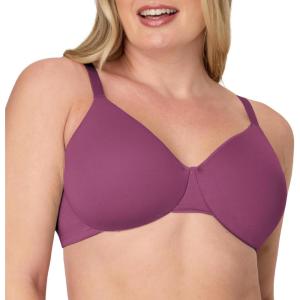 Bali Womens T-Shirt Bra, Cotton Collection Underwire Bra for Women, Full Coverage, Moisture-Wicking(Mauve Mood)
