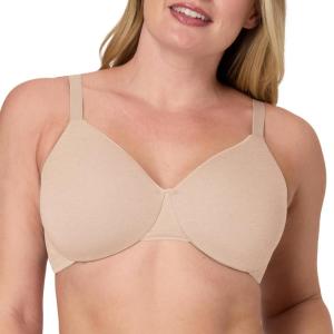 Bali Womens T-Shirt Bra, Cotton Collection Underwire Bra for Women, Full Coverage, Moisture-Wicking(Tropical Sand Heather)