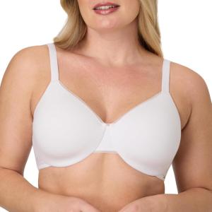 Bali Womens T-Shirt Bra, Cotton Collection Underwire Bra for Women, Full Coverage, Moisture-Wicking(White)