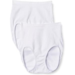 Bali Women’s Ultra-Firm Control Shapewear Brief, Seamless Shaping Underwear, 2-Pack(White)