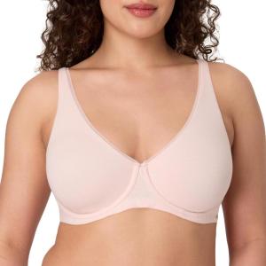Bali Womens Underwire Bra, Cotton Collection 2-ply Underwire Bra, Moisture-Wicking, Full Coverage, Convertible Straps(Light Buff)