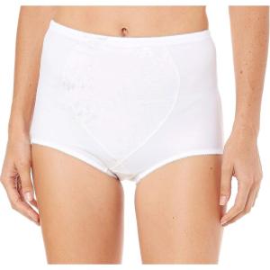 Bali womens Firm-control Shapewear Brief Pack, Shaping Brief With Tummy Control, 2-pack(White Jacquard)