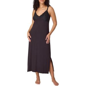 Bali womens Nightgown, Breathe Lace-trim Nightgowns for Women With Adjustable Straps, Breathable Sleepwear Gown(Black)