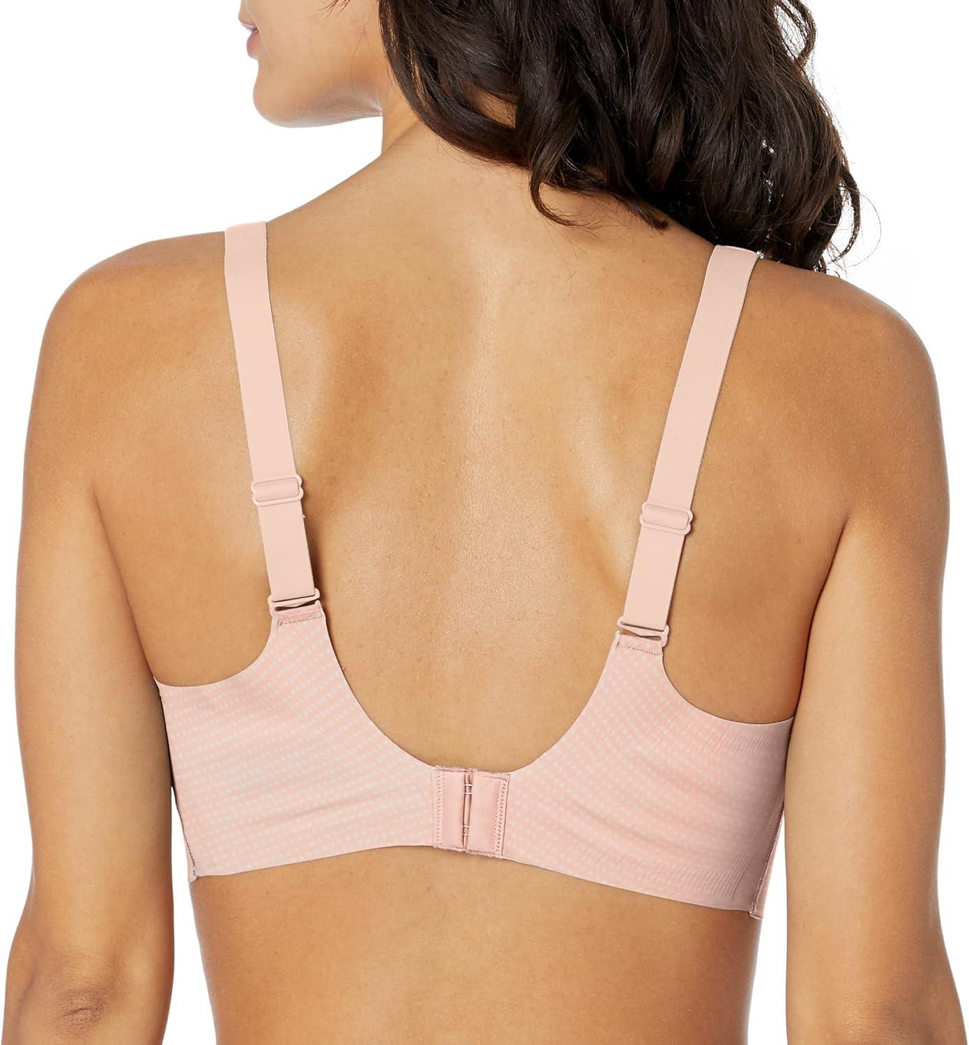 imageBali Comfort Revolution Wireless Bra Easylite FullCoverage Wireless Everyday Bra Wirefree Bra with CloudSoft ComfortWhite Print