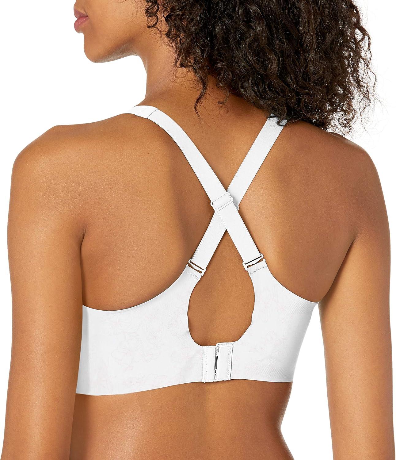 imageBali Comfort Revolution Wireless Bra Easylite FullCoverage Wireless Everyday Bra Wirefree Bra with CloudSoft ComfortWhiteHush Pink Floral