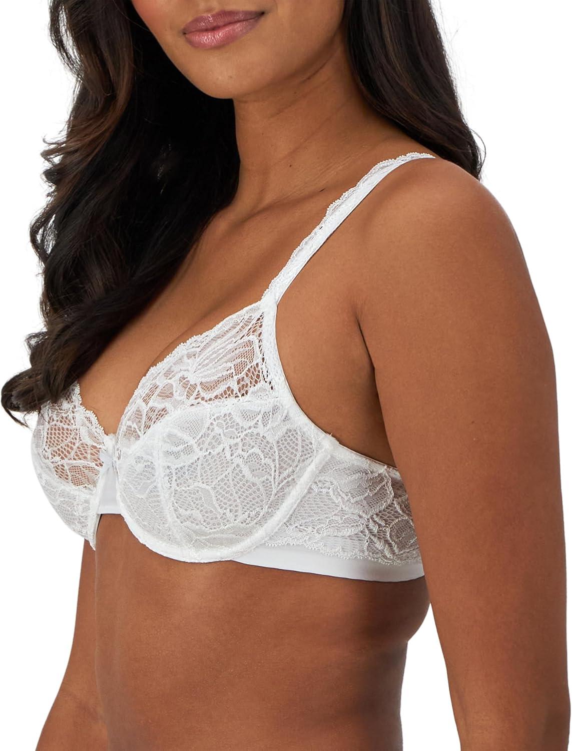 imageBali Womens 6543 Lace Desire Lightly Lined Underwire BraWhite