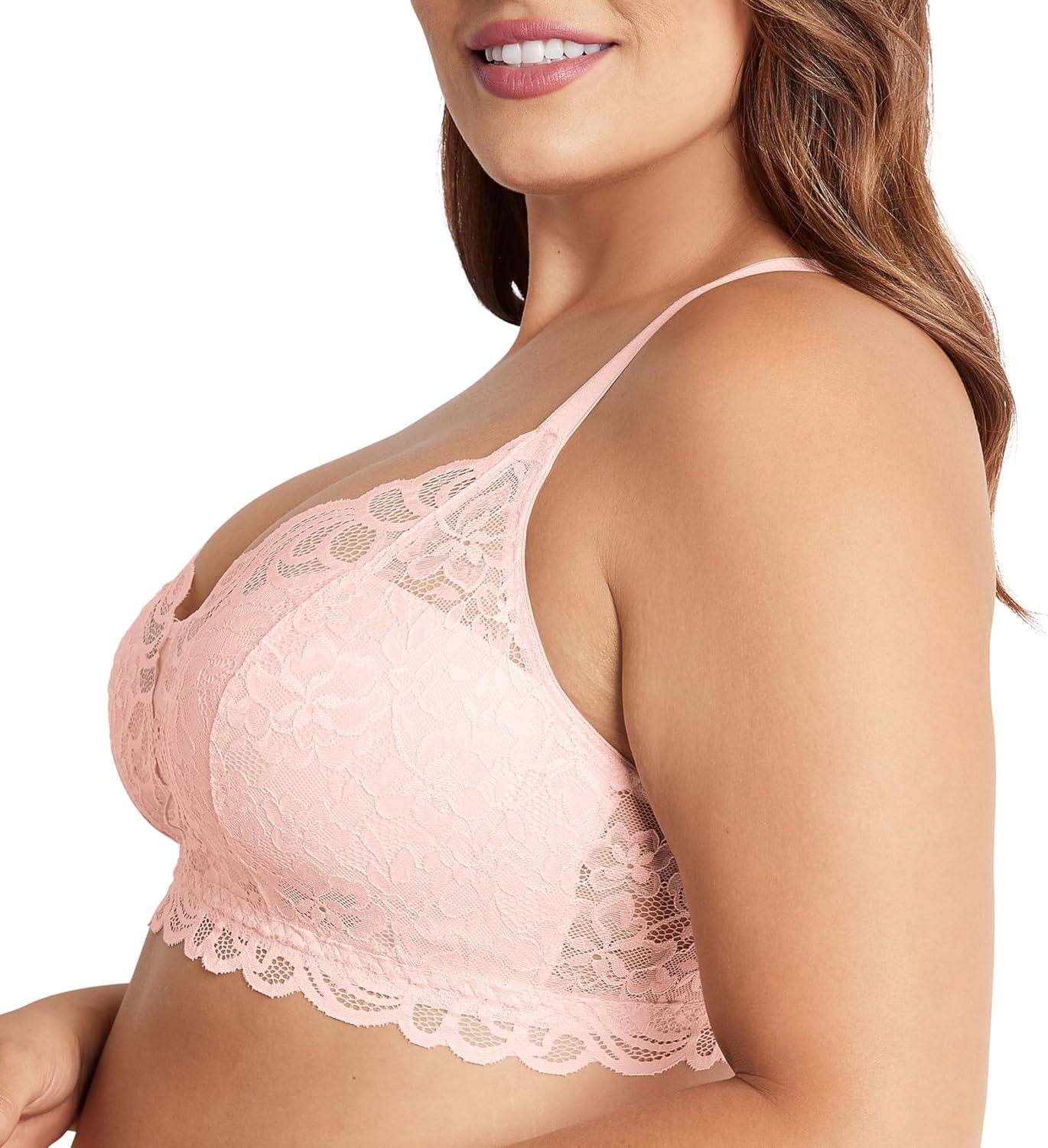 imageBali Womens Bali Womens Desire All Over Lace Wirefree Bra Df6591Gentle Peach