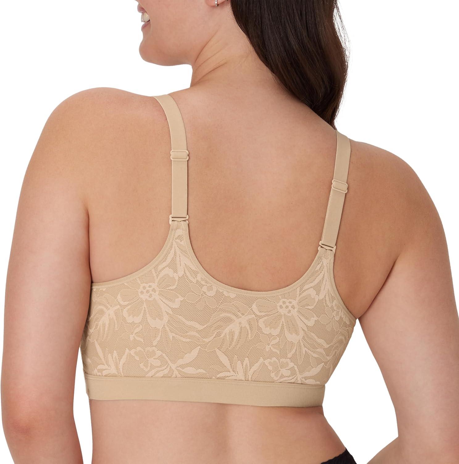 imageBali Womens Breathe Bralette Cotton Modal Wireless Bra Lightweight Breathable Pullover Bralette Convertible StrapsAlmond