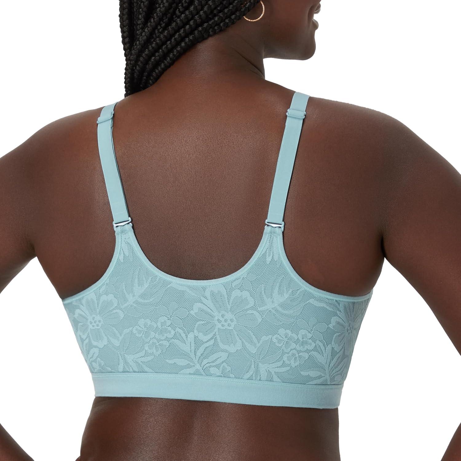 imageBali Womens Breathe Bralette Cotton Modal Wireless Bra Lightweight Breathable Pullover Bralette Convertible StrapsBlue Patina