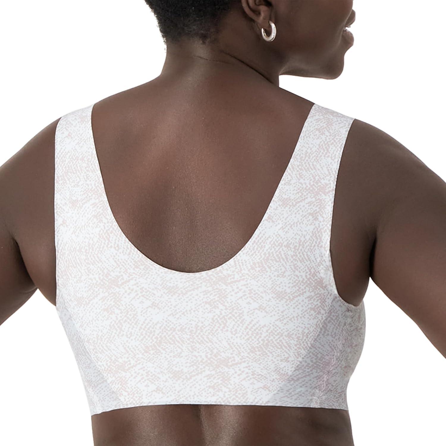 imageBali Womens Comfort Revolution Easylite Wireless TShirt Bra Pullover Wirefree TShirt BraSplatter GlossWhite Print