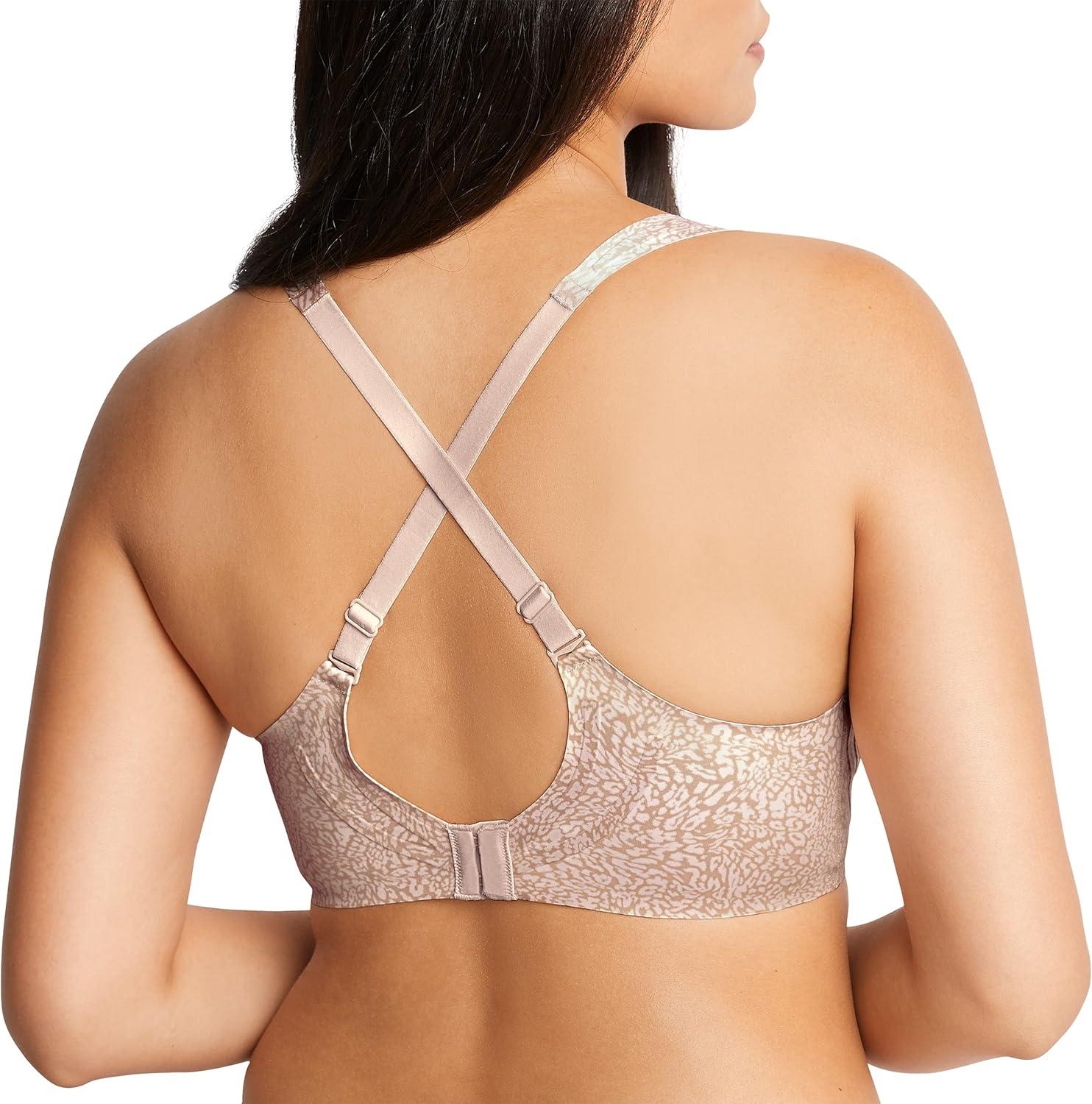 imageBali Womens Comfort Revolution Wirefree Bra Soft Touch Ultimate Wireless Support BraWarm Brown Animal