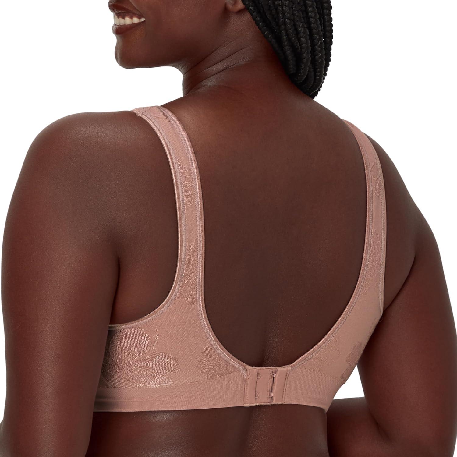 imageBali Womens Comfort Revolution Wireless Bra ComfortFlex Fit FullCoverage Bra DF3488Smokey Purple Mauve Tropic