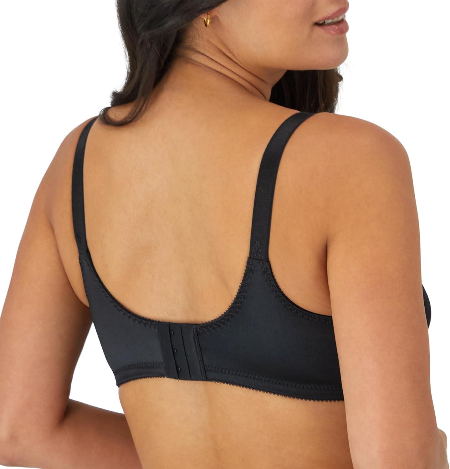 imageBali Womens Double Support Wireless Bra Comfortsoft Fullcoverage Wirefree Bra Df3820Black