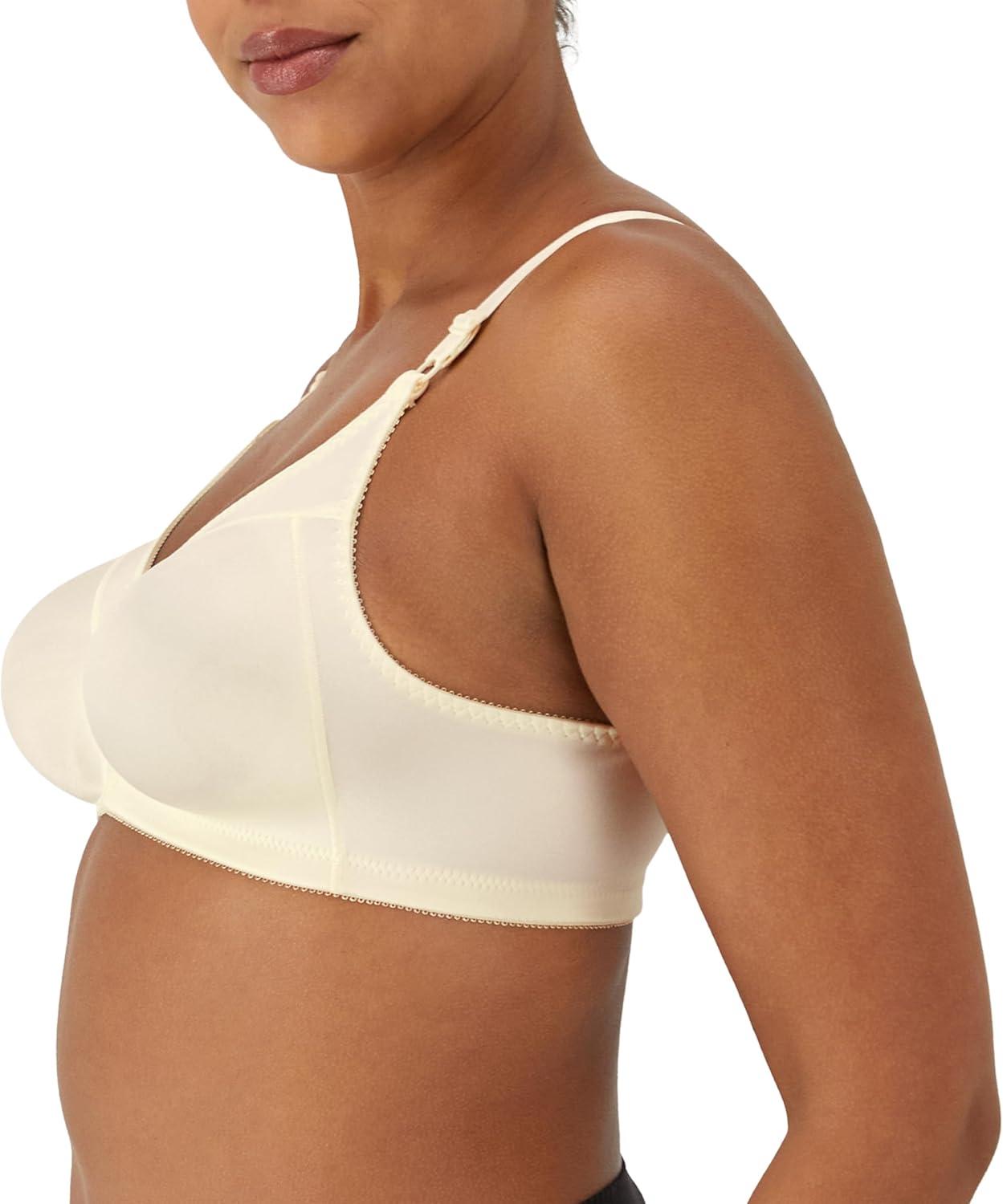 imageBali Womens Double Support Wireless Bra Comfortsoft Fullcoverage Wirefree Bra Df3820Cream