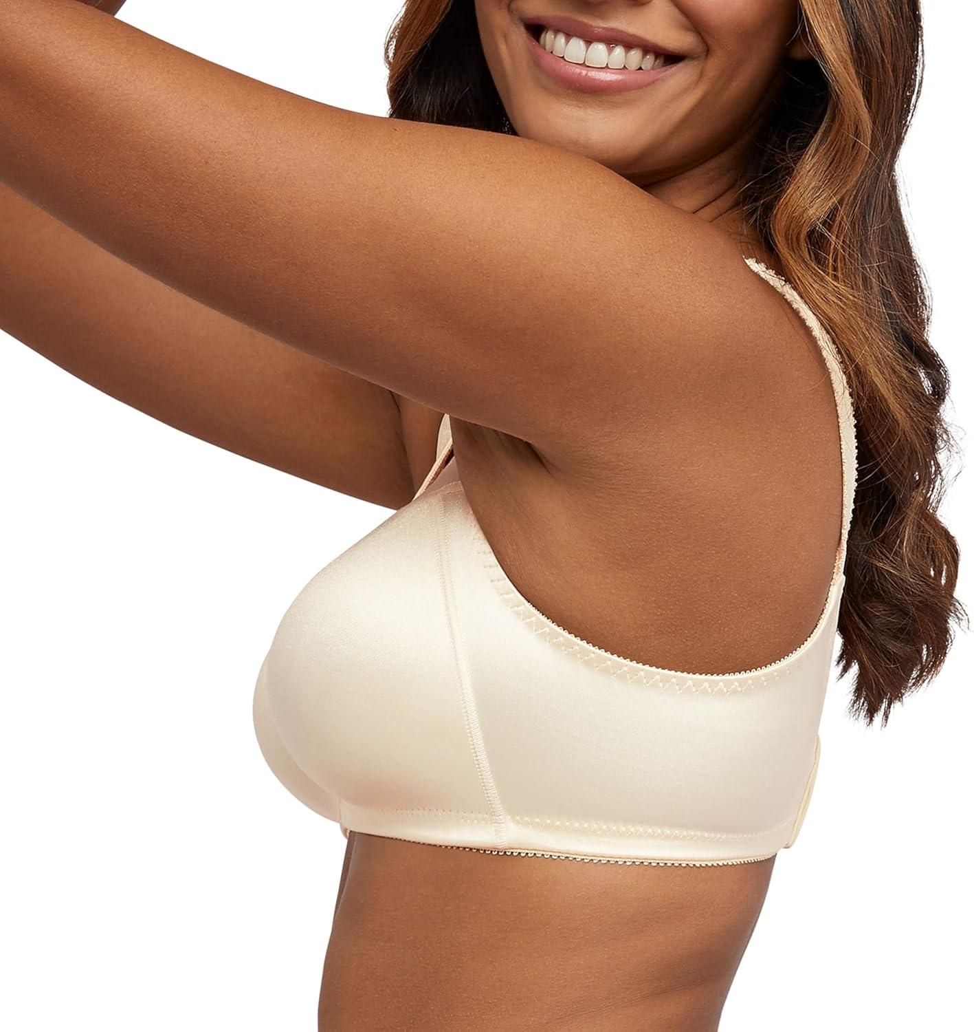 imageBali Womens Double Support Wireless Bra Comfortsoft Fullcoverage Wirefree Bra Df3820Light Beige