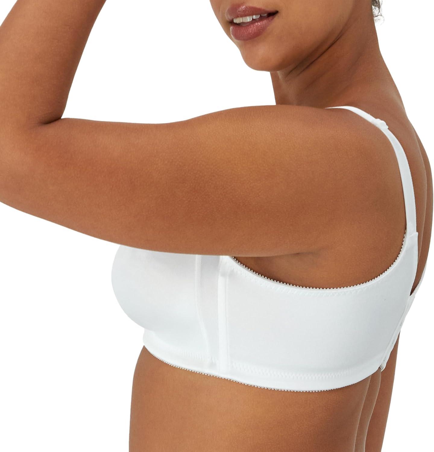 imageBali Womens Double Support Wireless Bra Comfortsoft Fullcoverage Wirefree Bra Df3820White